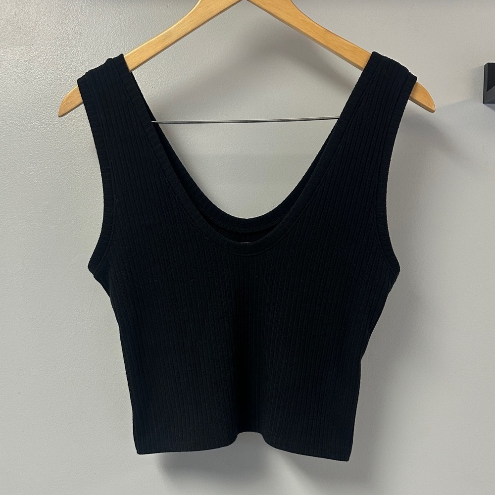 Abercrombie & Fitch Black Ribbed Tank Top